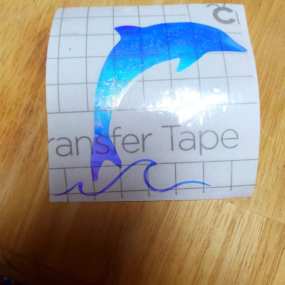 Holographic dolphin decal